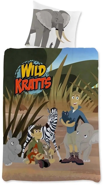 Billede af Sengetøj 140x200 cm - Wild Kratts sengesæt - Kendt fra DR Ramasjang - Dynebetæk i 100% bomuld